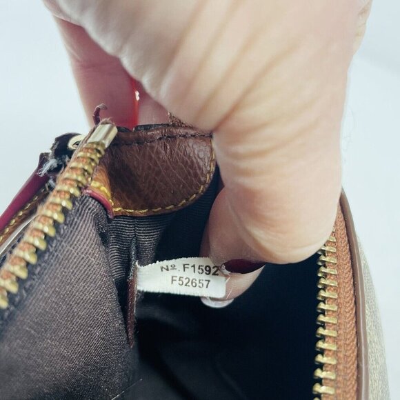 Coach F52657 Signature Crossbody Logo Purse with Removable Pouch in Brown $225 - Picture 9 of 13